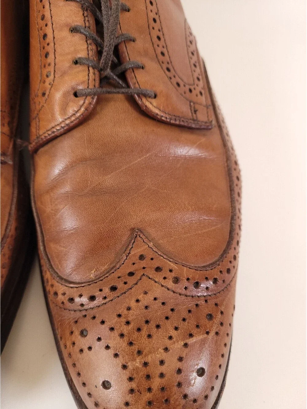 Allen edmonds madison park brown brogue derby shoes 10.5 d